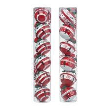 RED/WHITE/GREEN PATTERNED CHRISTMAS BELLS